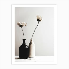 Black And White Vase No 2 Art Print