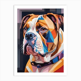 American Bulldog Abstract Art Print