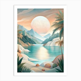 Sunset By The Lake 9 Art Print