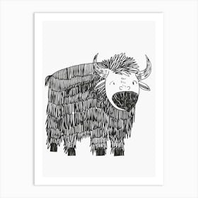 B&W Buffalo Art Print