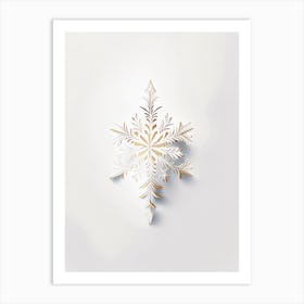 Delicate, Snowflakes, Marker Art 1 Art Print