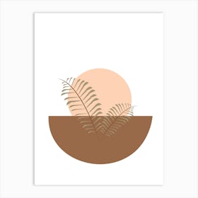 Palm Leaves In A Bowl Art Print