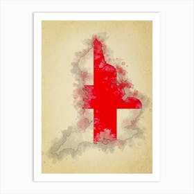 England Flag Vintage Art Print