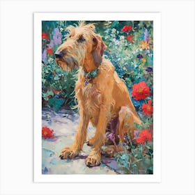 Irish Wolfhound Acrylic Painting 3 Art Print