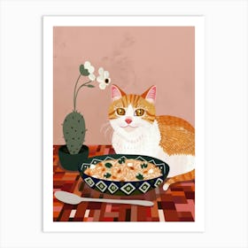 Cat And Mexican Food 4 Art Print