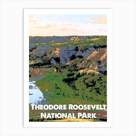 Theodore Roosevelt, National Park, Nature, USA, Wall Print, Art Print