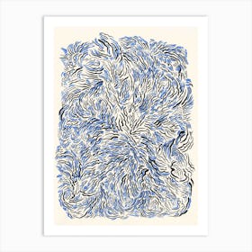 Abstract Vibrant Lines Art Print