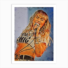 Miley Cyrus 2 Art Print