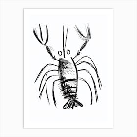 B&W Lobster Art Print