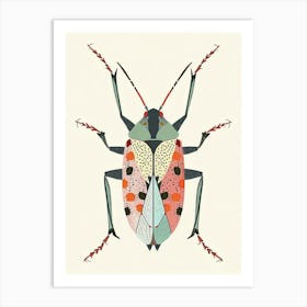 Colourful Insect Illustration Boxelder Bug 9 Art Print