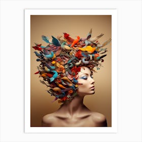 Head of Birds Art Print