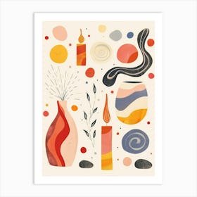 Abstract Vases And Objects 8 Art Print