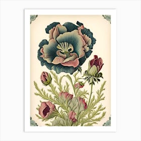 Eustoma 2 Floral Botanical Vintage Poster Flower Art Print