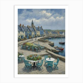 Harbour Cafe Where the Sea Meets the Sky Art Print