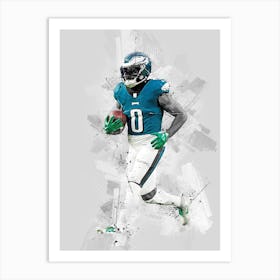 D Andre Swift Philadelphia Eagles Art Print