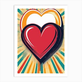 Heart With Sunburst Art Print