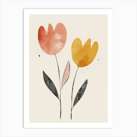 Athens Flower Market Boho Minimalist Style 1 Art Print