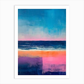 'Blue And Pink' Art Print