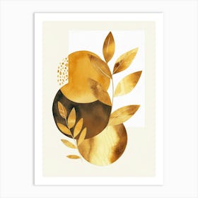 Gold Leaves Canvas Print 2 Art Print