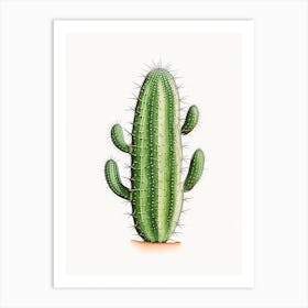 Nopal Cactus Marker Art 2 Art Print