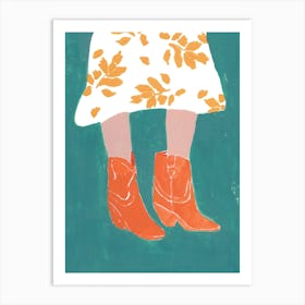 Texas Boots Art Print