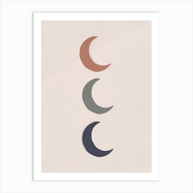 Triple Moon Art Print