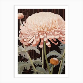 Flower Illustration Chrysanthemum 3 Art Print