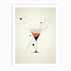 Mid Century Modern Aviation Floral Infusion Cocktail 4 Art Print