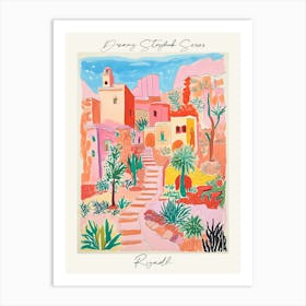 Poster Of Riyadh, Dreamy Storybook Illustration 5 Art Print