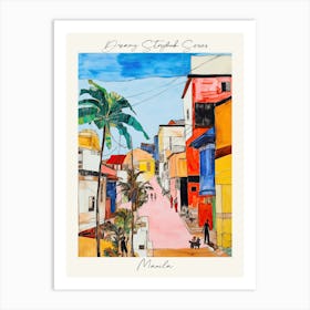 Poster Of Manila, Dreamy Storybook Illustration 2 Art Print