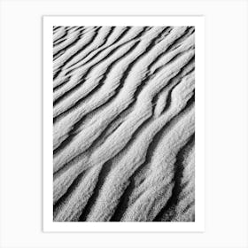 Pattern Of A Sand Dune In Black And White In The Sahara Desert Art Print