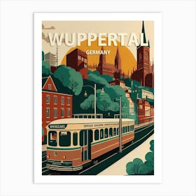 Wuppertal Germany Retro Art Print