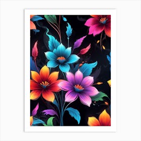 Seamless Floral Pattern Art Print