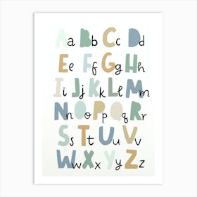 Boys Alphabet Print Art Print