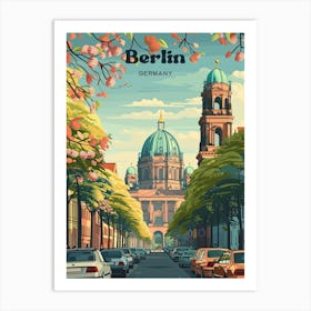 Berlin Germany Cathedral Digital Travel Art Art Print