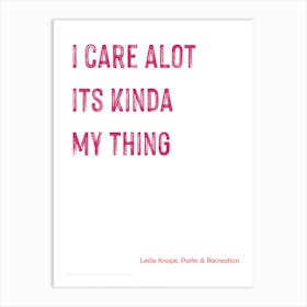 Leslie Knope, Quote, Parks & Rec, Parks & Recreation, Wall Print 1 Art Print