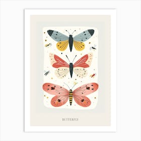 Colourful Insect Illustration Butterfly 15 Poster Art Print