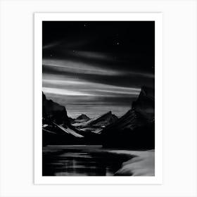 Night In The Mountains 3 Art Print