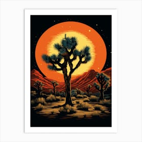Typical Joshua Tree In Gold And Black (2) Art Print