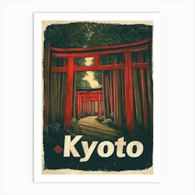 Aihrgdesign A Vintage Travel Poster Of Kyoto 1 Art Print