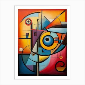 Abstract Modern Cubism Colorful Style Painting 5 Art Print