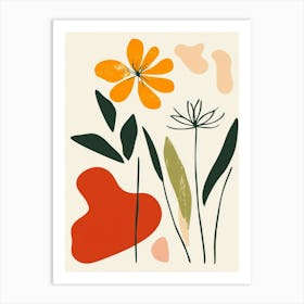 Abstract Floral Design 2 Art Print