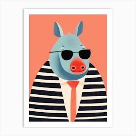 Little Rhinoceros 1 Wearing Sunglasses Art Print