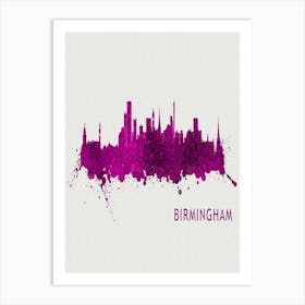 Birmingham England City Purple Art Print