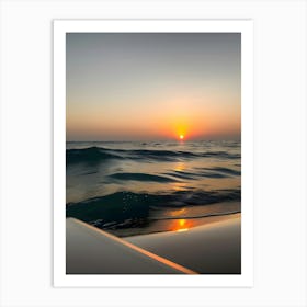 Sunset At The Beach-Reimagined 3 Art Print
