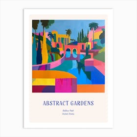 Colourful Gardens Balboa Park Usa Blue Poster Art Print