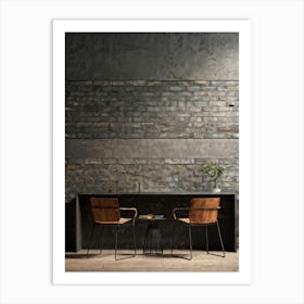 A Gritty Concrete Wall Set In An Aged Urban Environment Capturing The Rough Texture Of The Block Ca (1) 2 Art Print