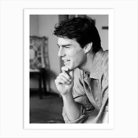 Tom Cruise Talks Topgun, 1986 Art Print
