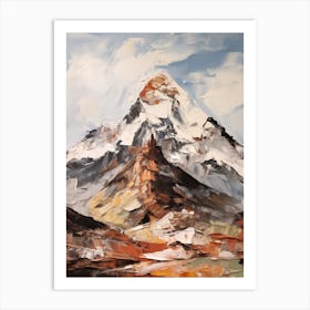 Mount Everest Nepal Tibet 1 Mountain Painting Art Print