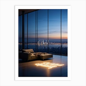 A Beautifully Calligraphed Sign Expressing Gratitude Hovering Gracefully Under Soft Led Lights Pla (3) Art Print